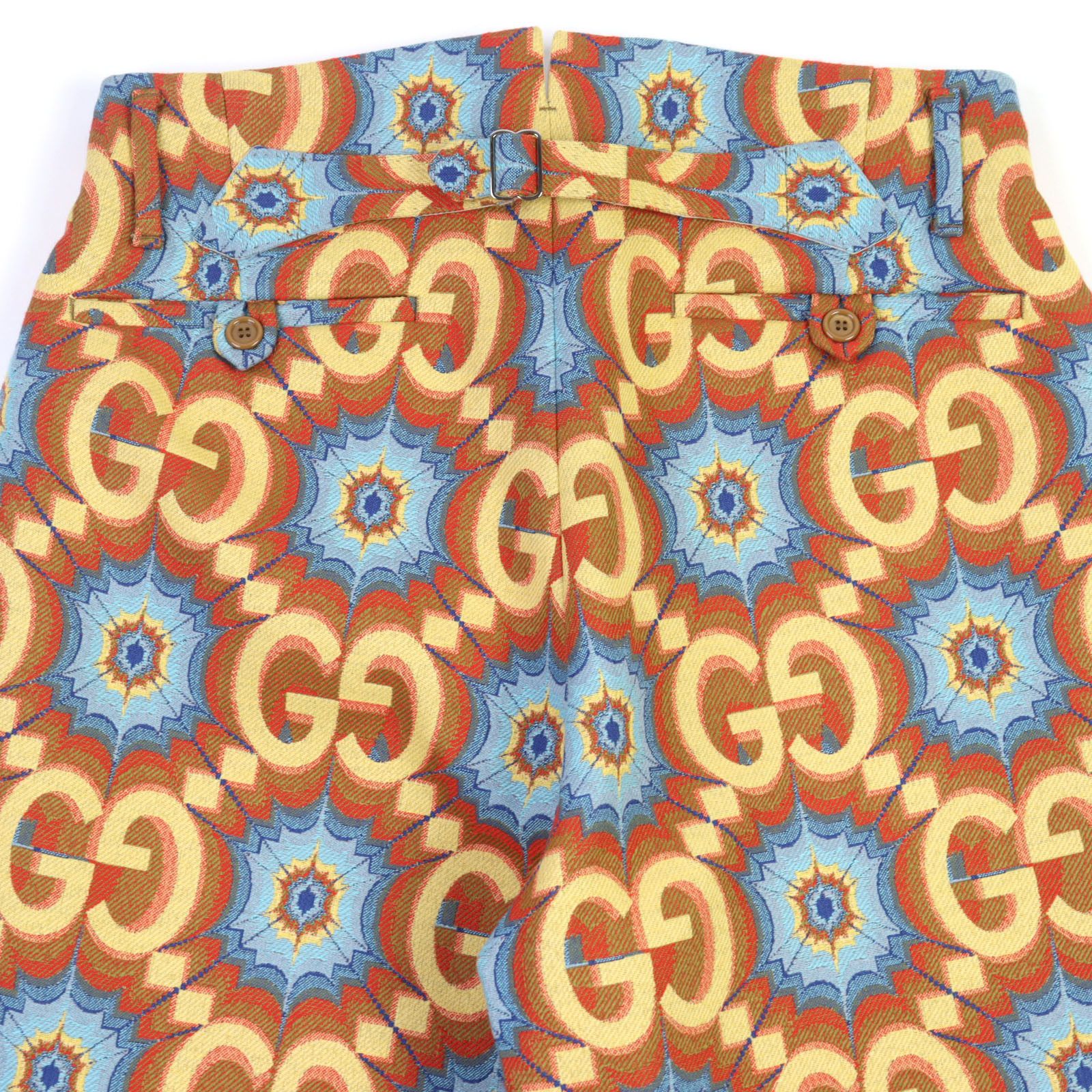 Gucci Gucci Gucci GG Kaleidoscope Equestrian-inspired Lamb Leather Pants Leather Pants 675277 Z8ASY DUTY FREE for USA Size ONE SIZE - 4 Thumbnail