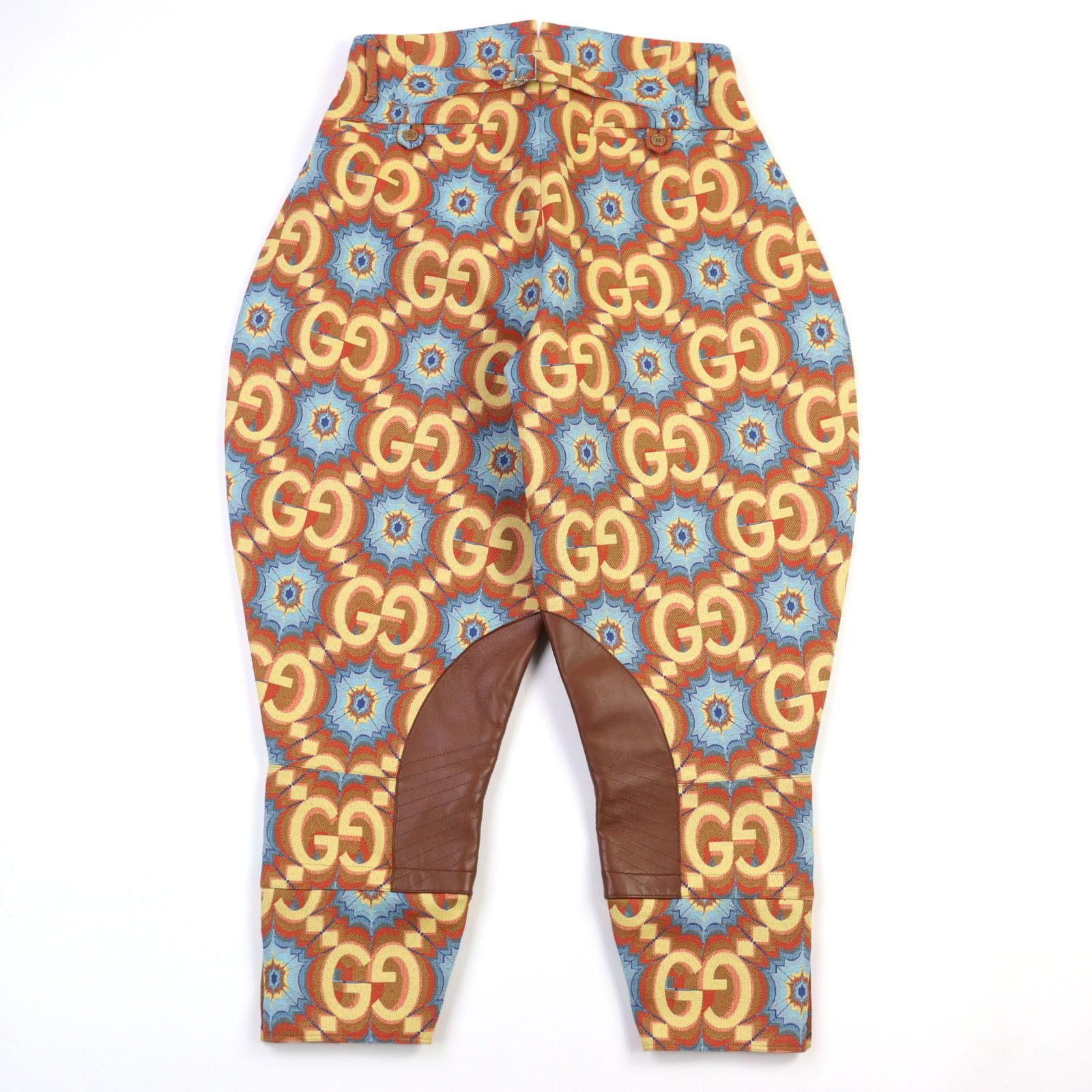 Gucci Gucci Gucci GG Kaleidoscope Equestrian-inspired Lamb Leather Pants Leather Pants 675277 Z8ASY DUTY FREE for USA Size ONE SIZE - 3 Thumbnail