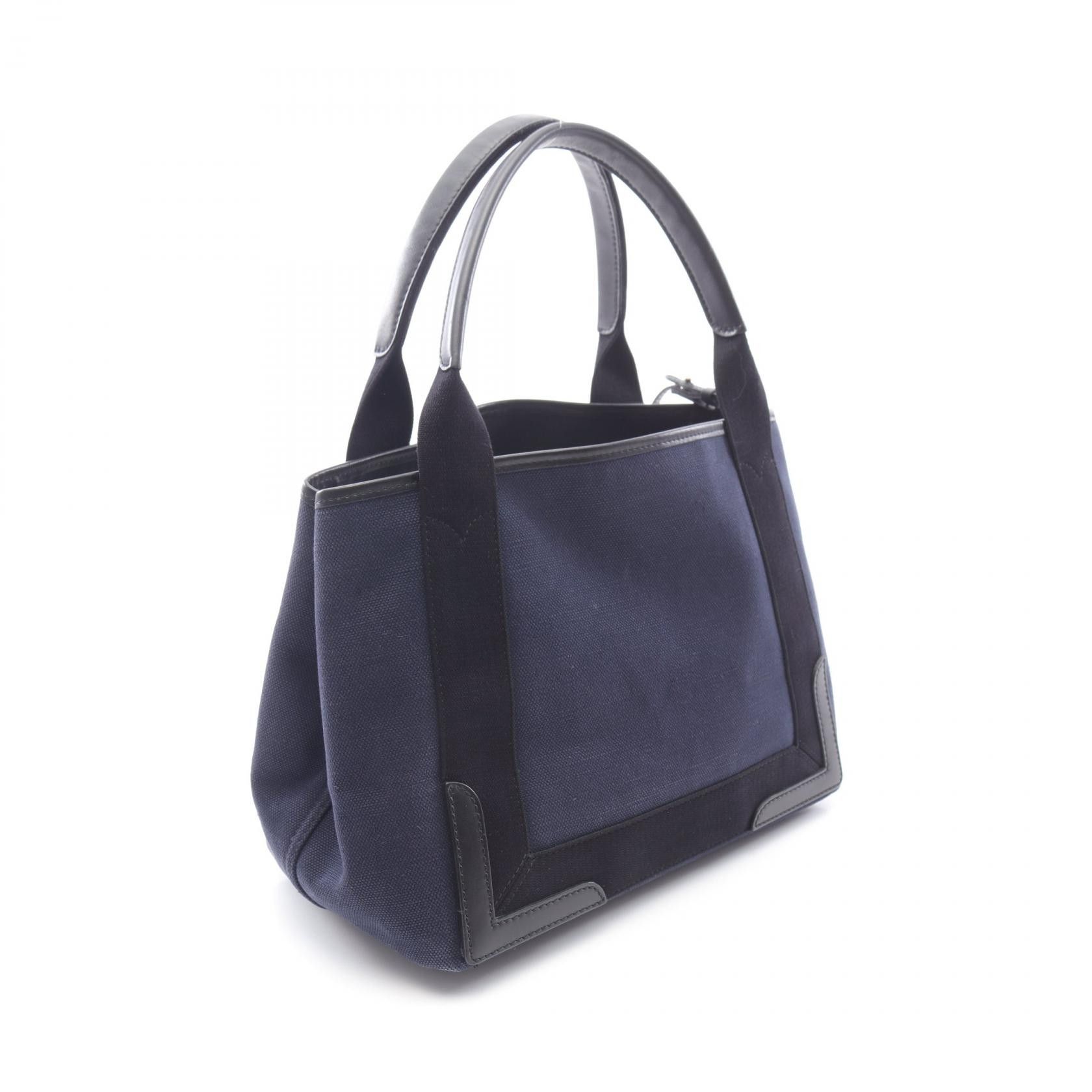 Balenciaga Balenciaga Balenciaga NAVY CABAS S Canvas Leather Tote Bag Canvas Tote Bag 339933 DUTY FREE for USA Size ONE SIZE - 2 Thumbnail