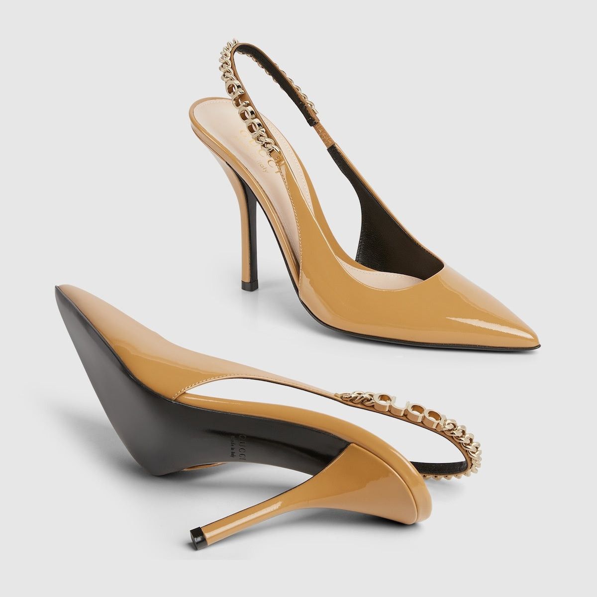 Gucci Gucci Signoria Patent Leather Slingback Pumps SIZE 40 Size ONE SIZE - 3 Thumbnail
