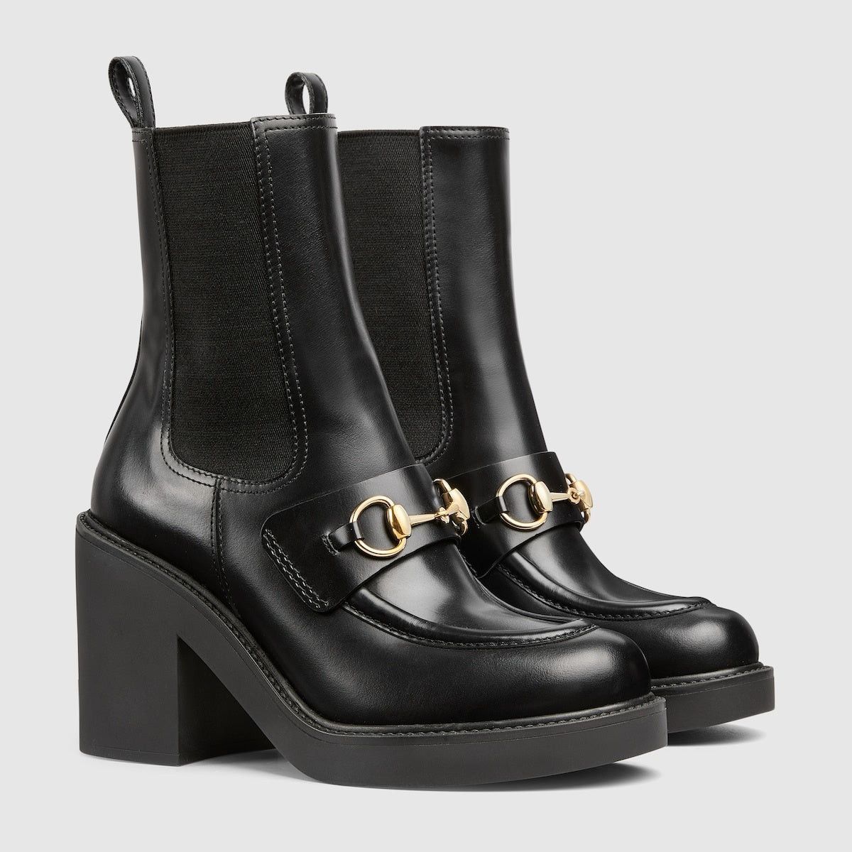 Gucci Gucci Horsebit Leather Ankle Boots SIZE 40 Size ONE SIZE - 2 Thumbnail