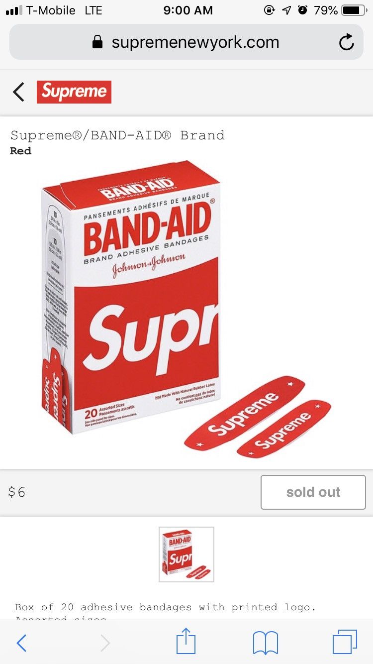 Supreme Supreme Band Aid Grailed