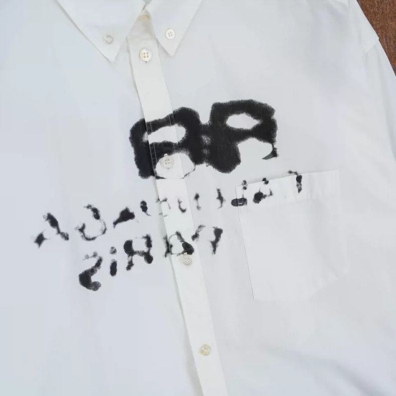 Balenciaga Balenciaga White Ink Letter Shirt - dmc Size US S / EU 44-46 / 1 - 4 Thumbnail