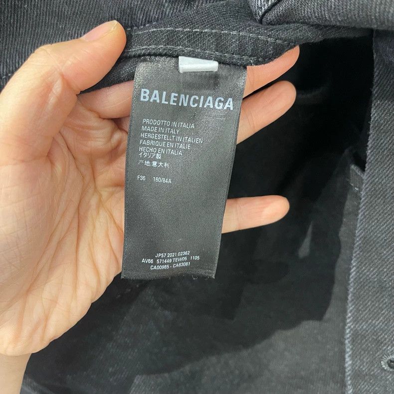 Balenciaga Balenciaga Black Denim Jacket Crystal Logo - dmc Size US S / EU 44-46 / 1 - 4 Thumbnail