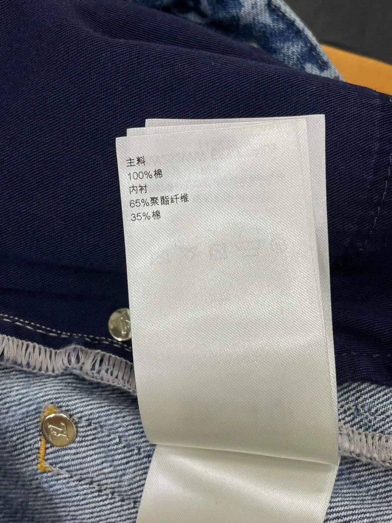 Louis Vuitton Louis Vuitton Blue Monogram High-Waist Denim Shorts - dmc Size US 36 / EU 52 - 8 Thumbnail