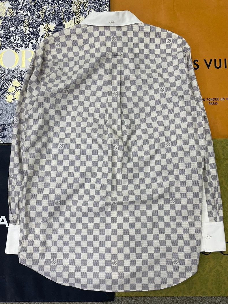 Louis Vuitton Louis Vuitton White Checkerboard Shirt - dmc Size US M / EU 48-50 / 2 - 3 Thumbnail