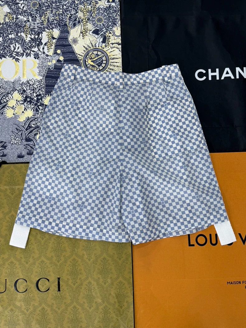 Louis Vuitton Louis Vuitton Blue White Check Shorts - dmc Size US 34 / EU 50 - 2 Thumbnail