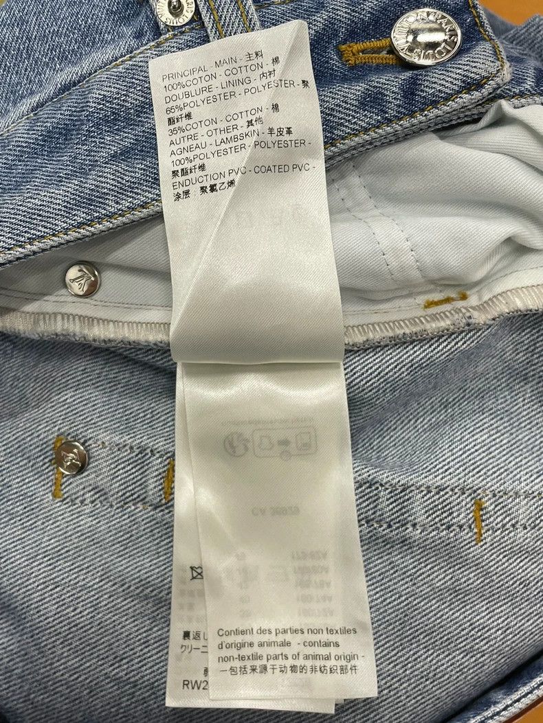 Louis Vuitton Louis Vuitton Blue High-Waist Denim Shorts - dmc Size US 38 / EU 54 - 7 Thumbnail