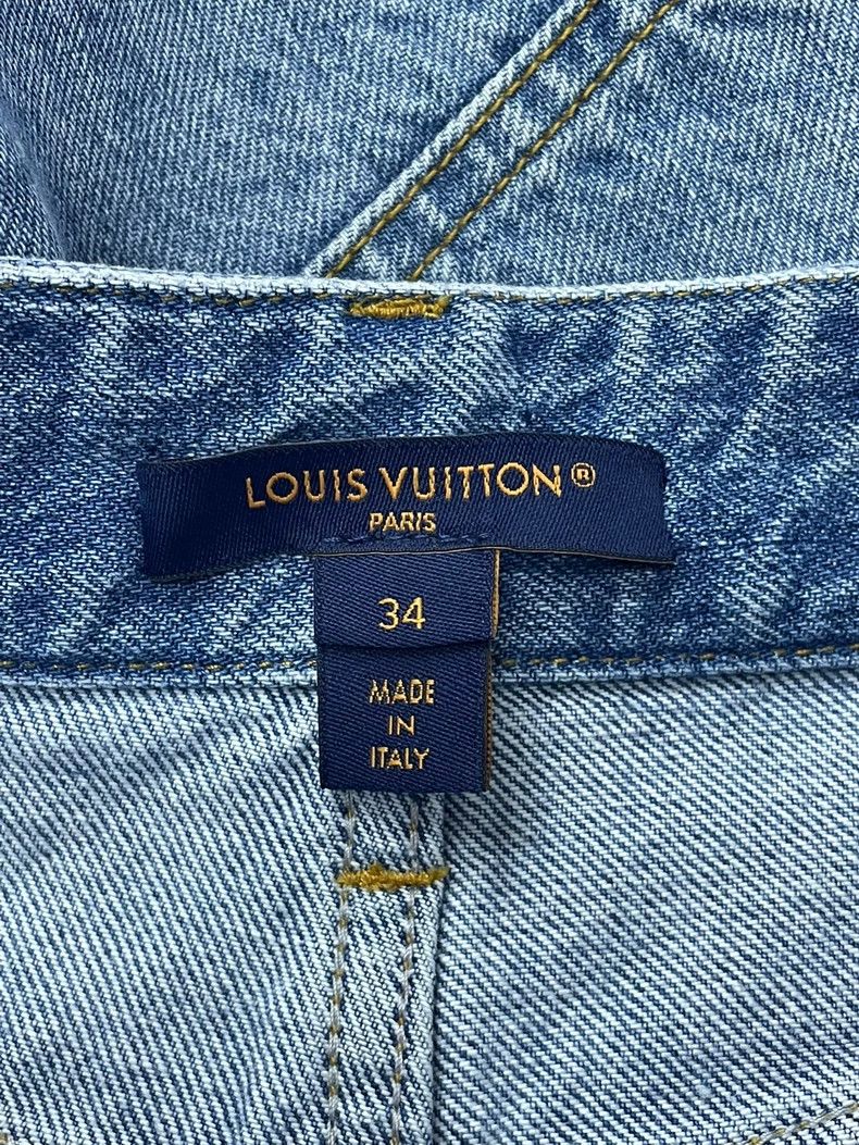Louis Vuitton Louis Vuitton Blue High-Waist Denim Shorts - dmc Size US 38 / EU 54 - 5 Thumbnail
