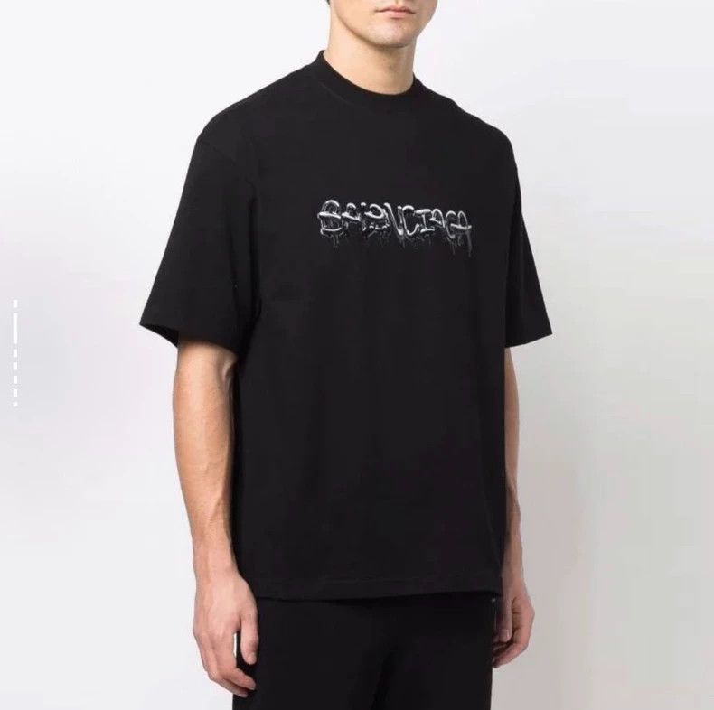 Balenciaga Balenciaga Jelly Graffiti Short Sleeve Tee - dmc Size US L / EU 52-54 / 3 - 8 Thumbnail