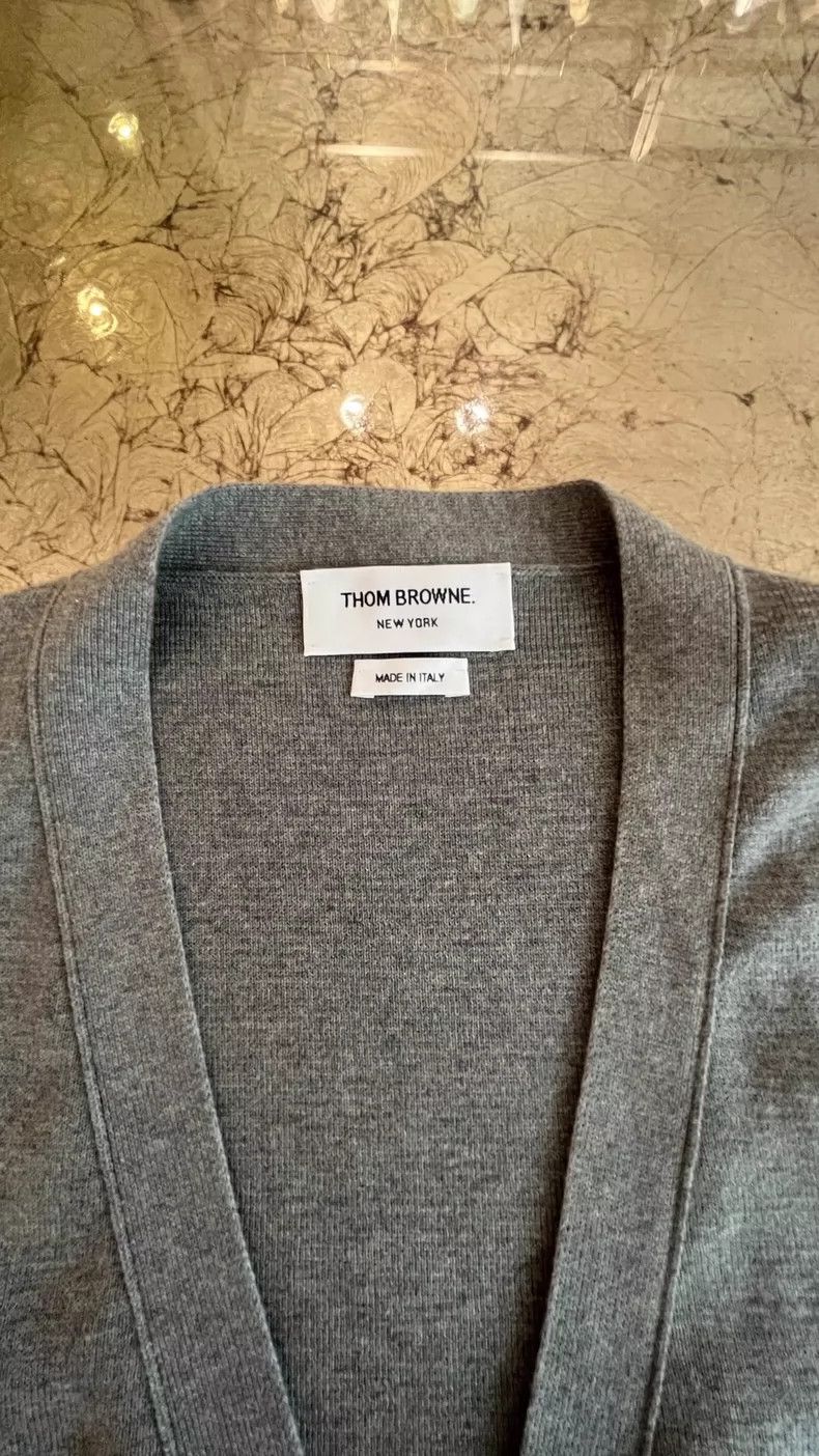 Thom Browne Thom Browne Classic Five-Button Cardigan - dmc Size US M / EU 48-50 / 2 - 8 Thumbnail