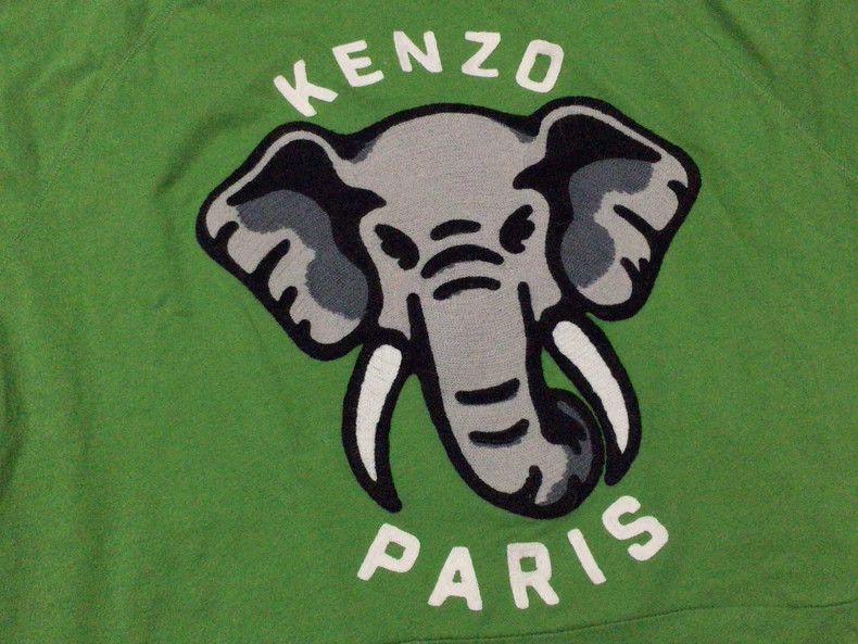 Kenzo KENZO Embroidered Elephant Green T-shirt - dmc Size US L / EU 52-54 / 3 - 2 Thumbnail