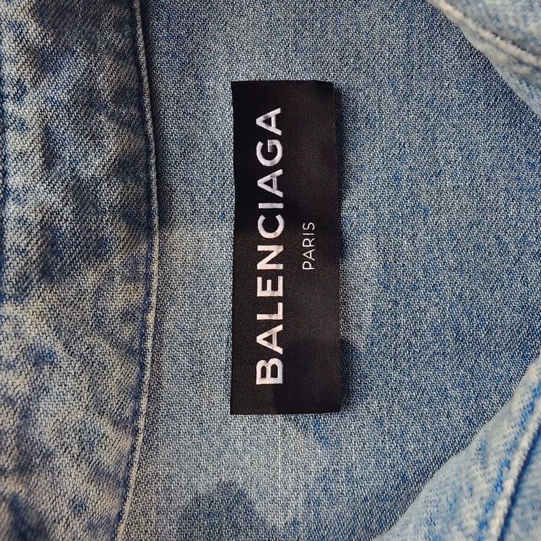 Balenciaga Balenciaga Denim Jacket with Back Logo - dmc Size US L / EU 52-54 / 3 - 3 Thumbnail