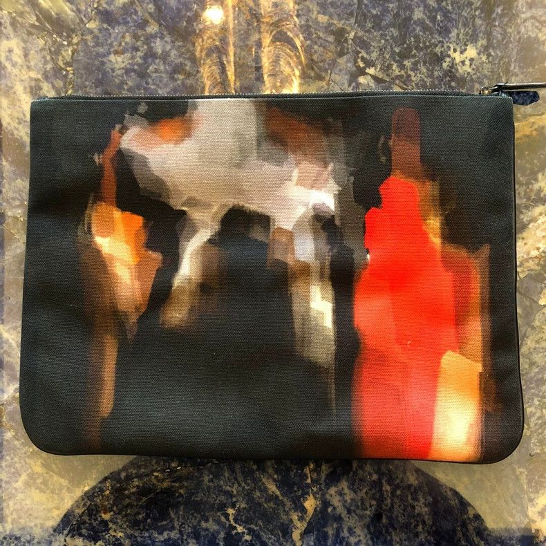 Givenchy Givenchy Dog Head Oil Painting Clutch - dmc Size ONE SIZE - 2 Thumbnail