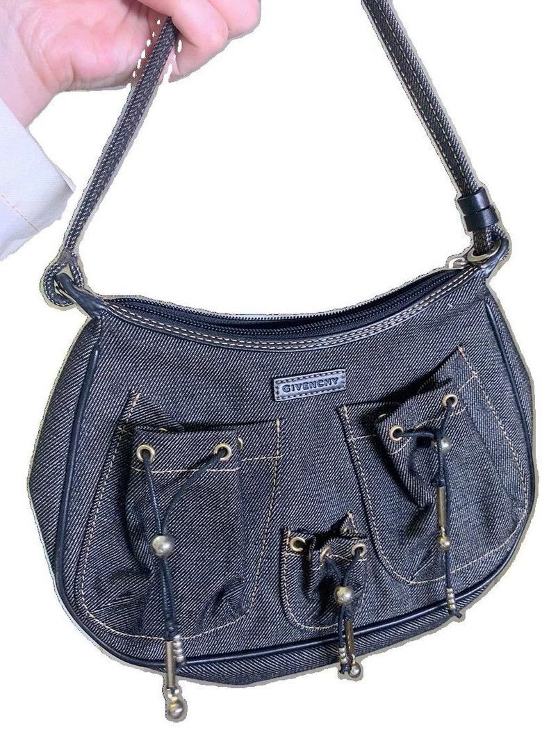 Givenchy Givenchy Vintage Denim Mini Moto Bag - dmc Size ONE SIZE - 3 Thumbnail