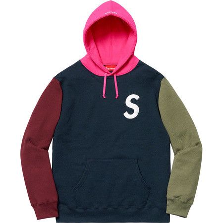 Colorblocked Hooded Sweatshirt S Logo Colorblocked Sweatshort