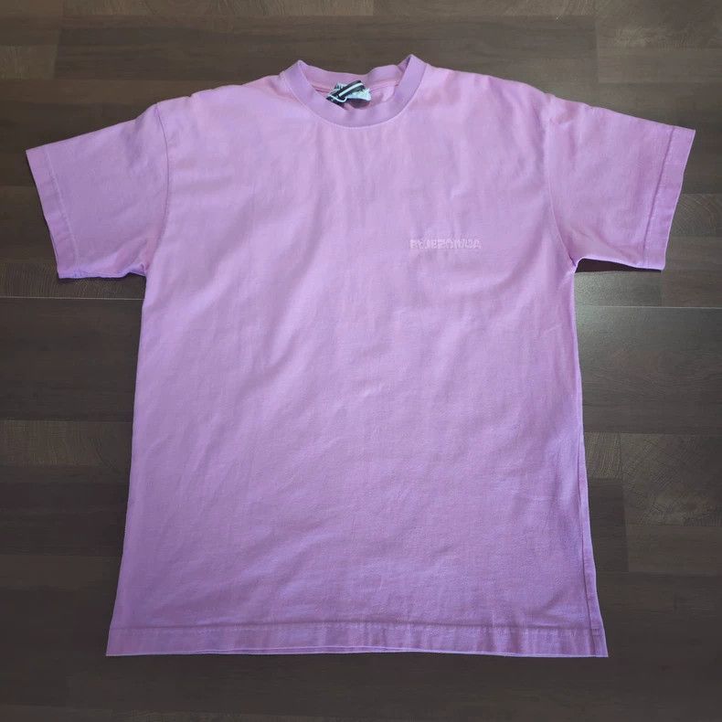 Balenciaga Balenciaga Pink Purple Short Sleeve T-shirt - dmc Size US S / EU 44-46 / 1 - 2 Thumbnail