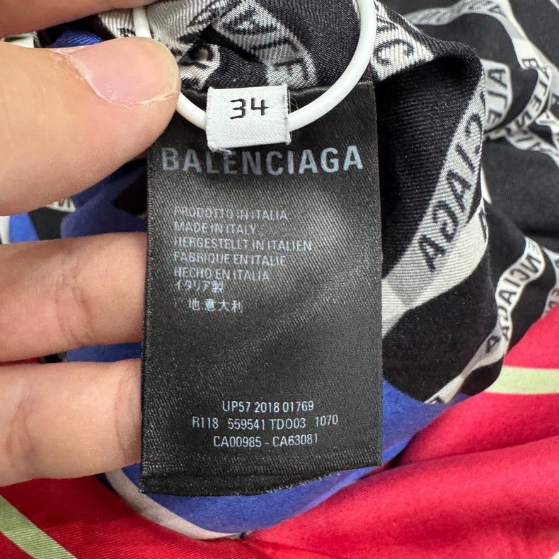 Balenciaga Balenciaga Silk Short Sleeve Shirt - dmc Size US XS / EU 42 / 0 - 3 Thumbnail