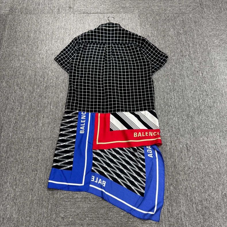 Balenciaga Balenciaga Silk Short Sleeve Shirt - dmc Size US XS / EU 42 / 0 - 5 Thumbnail