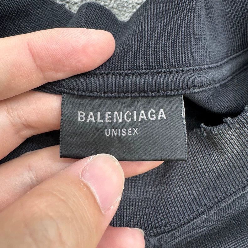 Balenciaga Tape Logo Short Sleeve Tee - dmc