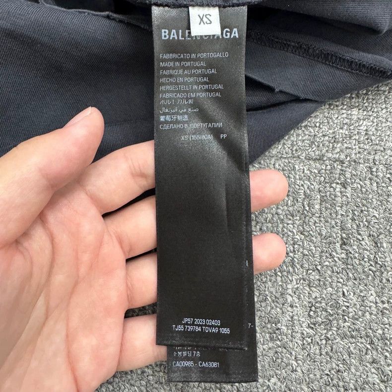 Balenciaga Tape Logo Short Sleeve Tee - dmc