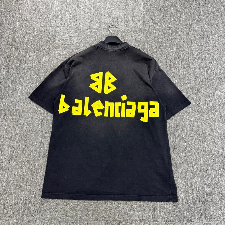 Balenciaga Tape Logo Short Sleeve Tee - dmc