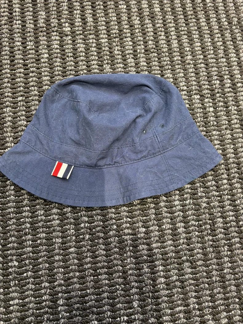 Thom Browne Thom Browne TB Blue Canvas Bucket Hat - dmc Size ONE SIZE - 3 Thumbnail