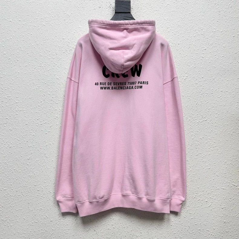 Balenciaga Balenciaga Pink Logo Crew Hoodie - dmc Size US S / EU 44-46 / 1 - 2 Thumbnail
