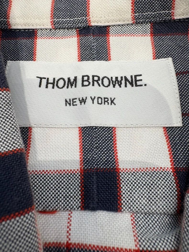 Thom Browne Thom Browne Gray Plaid Shirt TB1450 - dmc Size US S / EU 44-46 / 1 - 4 Thumbnail