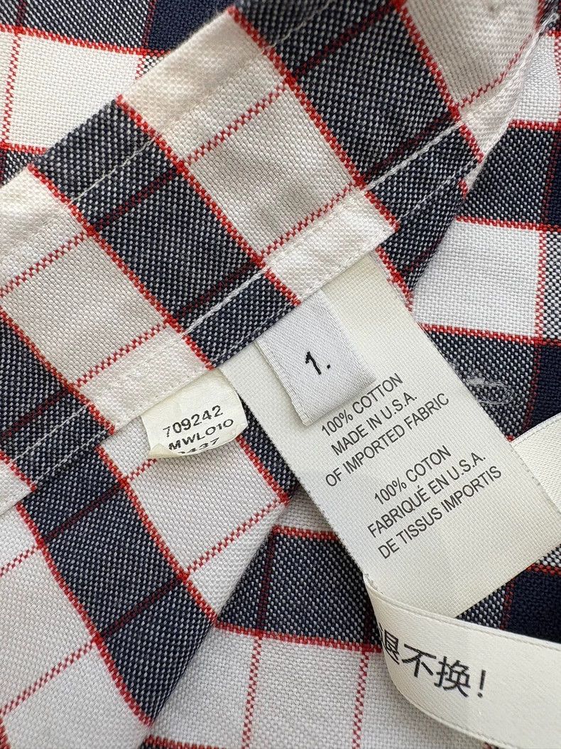 Thom Browne Thom Browne Gray Plaid Shirt TB1450 - dmc Size US S / EU 44-46 / 1 - 5 Thumbnail