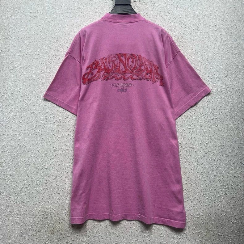 Balenciaga Balenciaga SS24 Flame Disaster Pink T-Shirt - dmc Size US XS / EU 42 / 0 - 2 Thumbnail