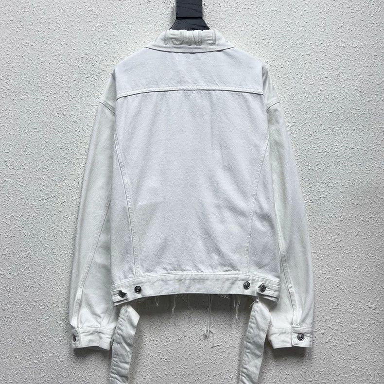 Balenciaga Balenciaga Embroidered Collar Denim Jacket - dmc Size US M / EU 48-50 / 2 - 2 Thumbnail