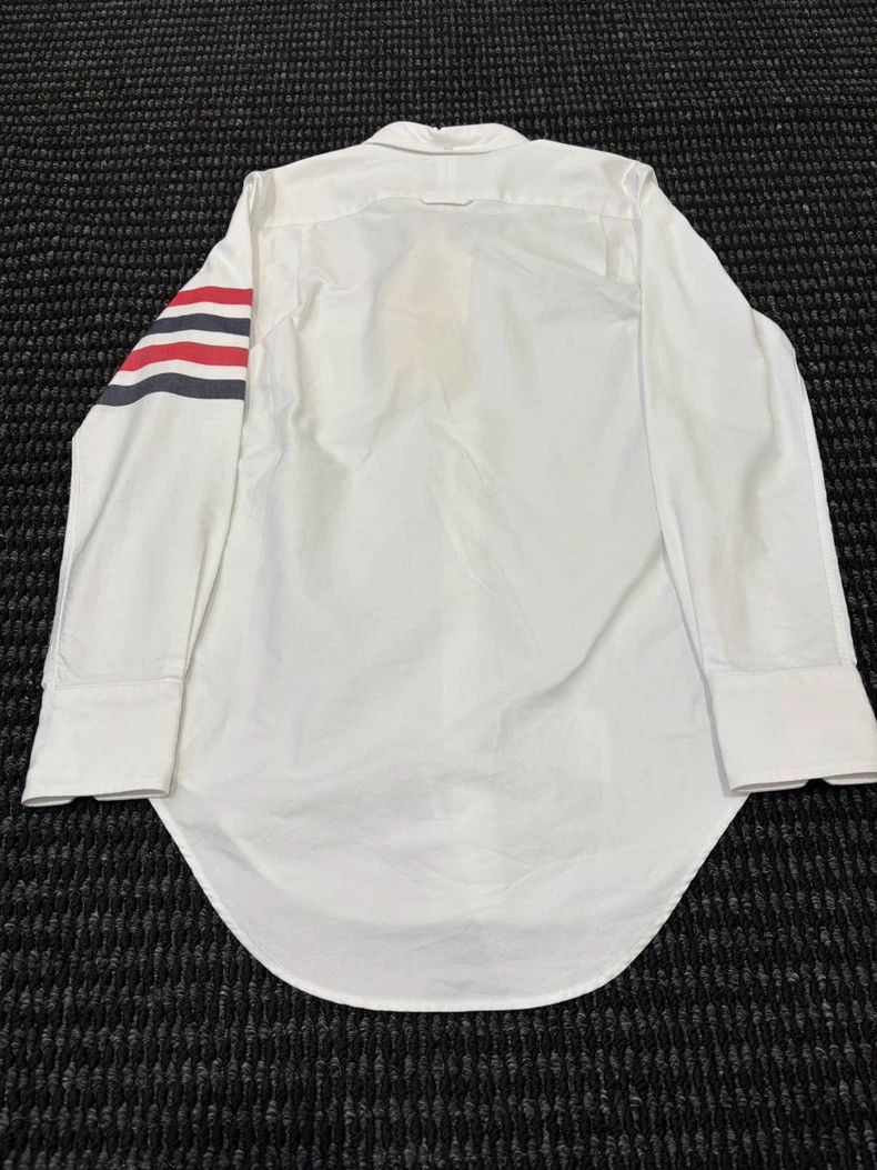 Thom Browne THOM BROWNE 4-Stripe Long Sleeve Shirt - dmc Size US XS / EU 42 / 0 - 2 Thumbnail