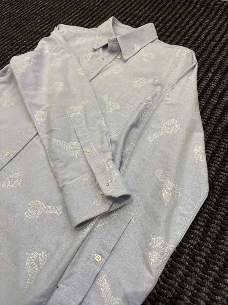 Thom Browne Thom Browne Lobster Embroidered Long Sleeve Shirt - dmc Size US S / EU 44-46 / 1 - 3 Thumbnail