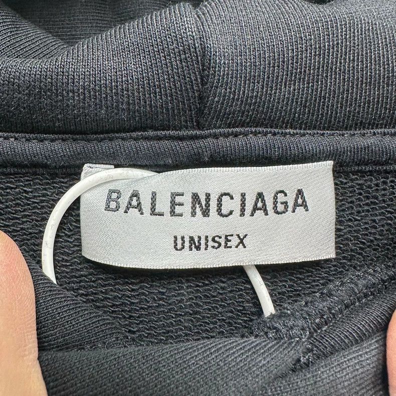 Balenciaga Balenciaga Crystal Logo Black Hoodie - dmc Size US S / EU 44-46 / 1 - 3 Thumbnail