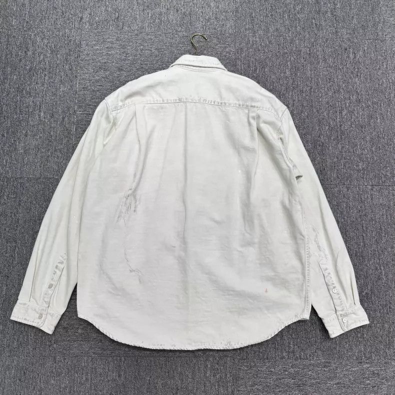 Balenciaga Balenciaga Ink-Stained Denim Shirt - dmc Size US S / EU 44-46 / 1 - 2 Thumbnail