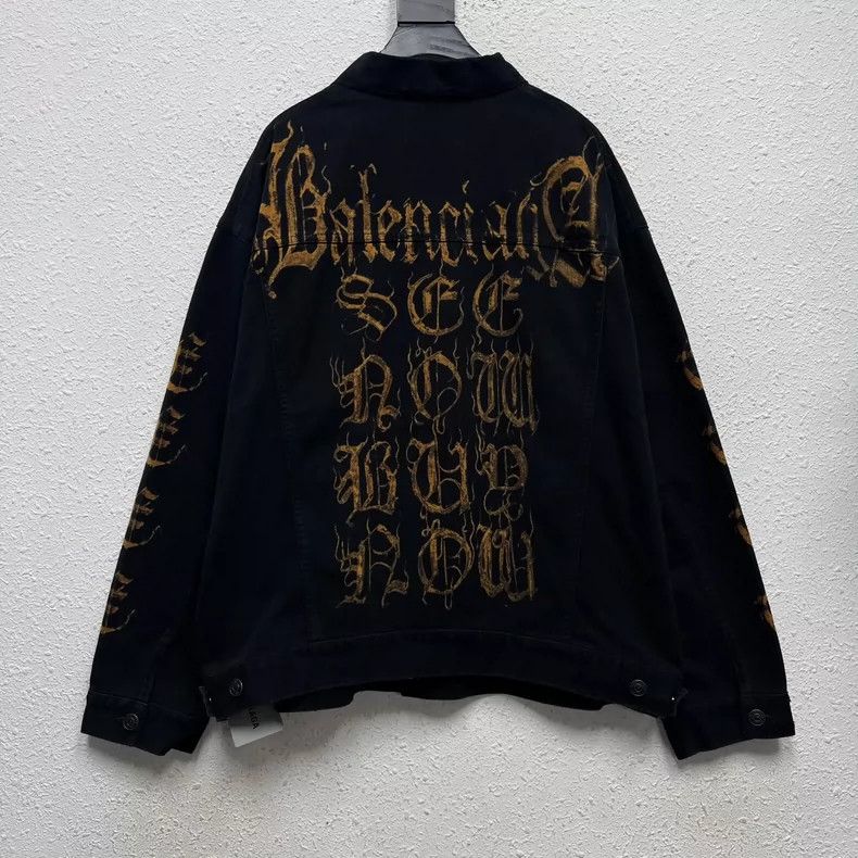 Balenciaga Balenciaga Distressed Denim Jacket - dmc Size US M / EU 48-50 / 2 - 5 Thumbnail