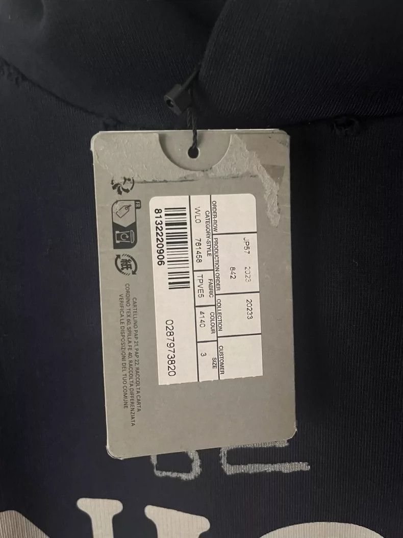 Balenciaga Balenciaga Be Nice Distressed Blue Hoodie - dmc Size US M / EU 48-50 / 2 - 5 Thumbnail
