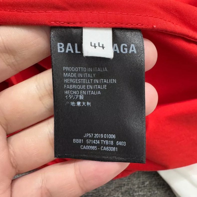 Balenciaga Balenciaga Red White Windbreaker Jacket - dmc Size US L / EU 52-54 / 3 - 3 Thumbnail