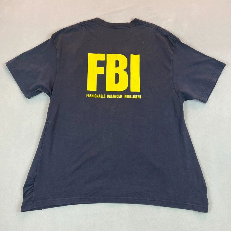 Balenciaga Balenciaga FBI Short Sleeve T-shirt - dmc Size US S / EU 44-46 / 1 - 3 Thumbnail
