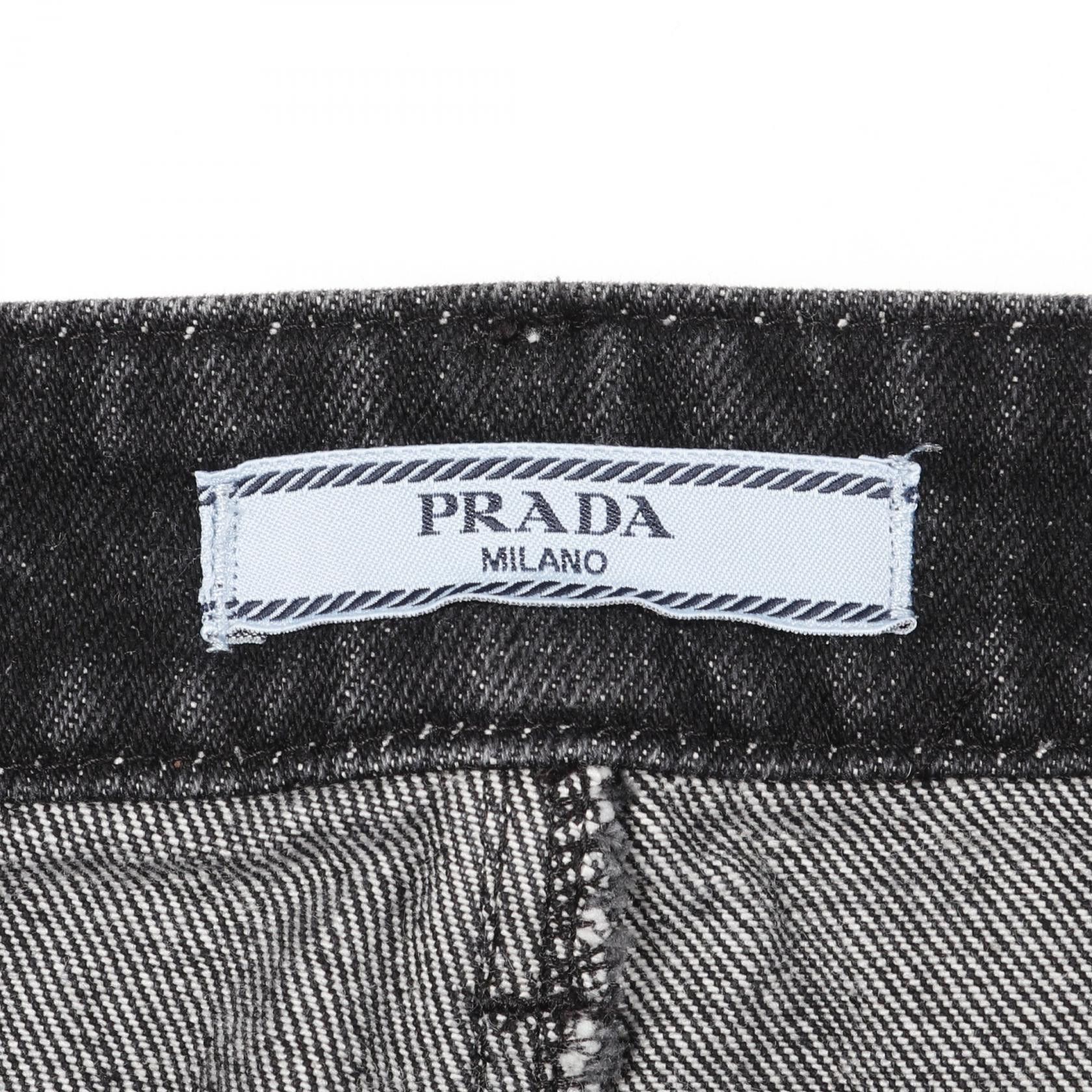 Prada Prada Prada Triangle Logo Cotton Skirt Cotton Skirts DUTY FREE for USA Size ONE SIZE - 3 Thumbnail