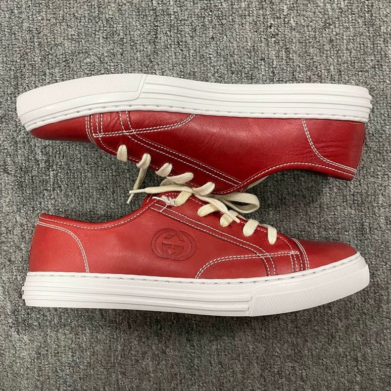 Gucci Gucci Leather Fashion Low-Top Sneakers - dmc Size US 5.5 / EU 38 - 5 Thumbnail