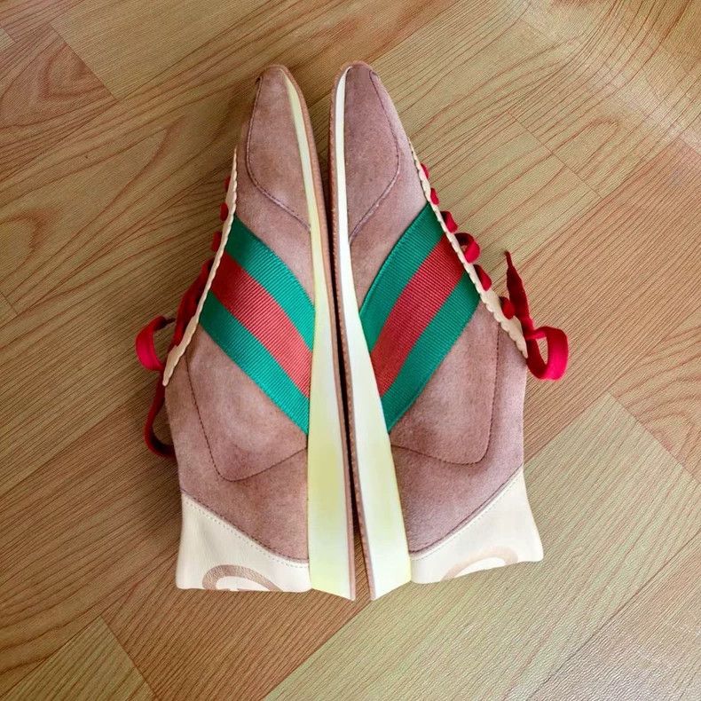 Gucci Gucci Men's Brown Suede Low-Top Sneakers - dmc Size US 7 / EU 40 - 3 Thumbnail