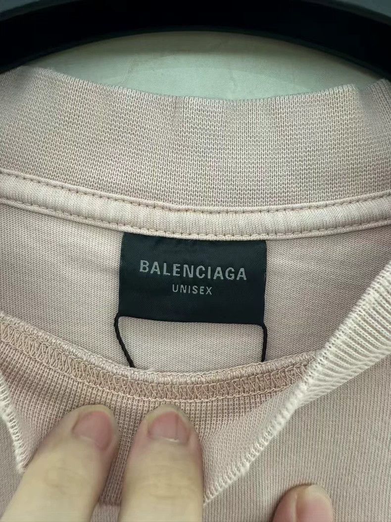 Balenciaga Balenciaga Pink Logo Short Sleeve Tee - dmc Size US L / EU 52-54 / 3 - 3 Thumbnail