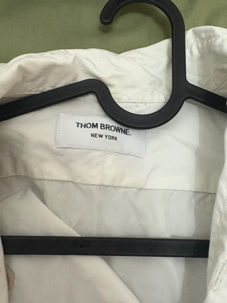 Thom Browne THOM BROWNE White Button-Up Shirt - dmc Size US XS / EU 42 / 0 - 3 Thumbnail