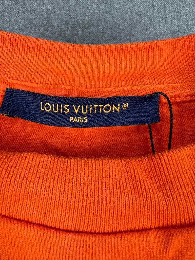 Louis Vuitton Louis Vuitton Orange Logo Knit Short Sleeve - dmc Size US L / EU 52-54 / 3 - 4 Thumbnail