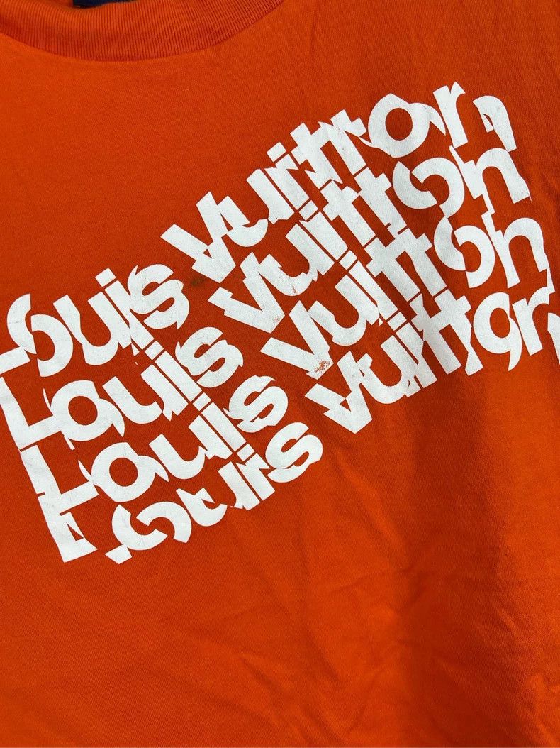 Louis Vuitton Louis Vuitton Orange Logo Knit Short Sleeve - dmc Size US L / EU 52-54 / 3 - 3 Thumbnail