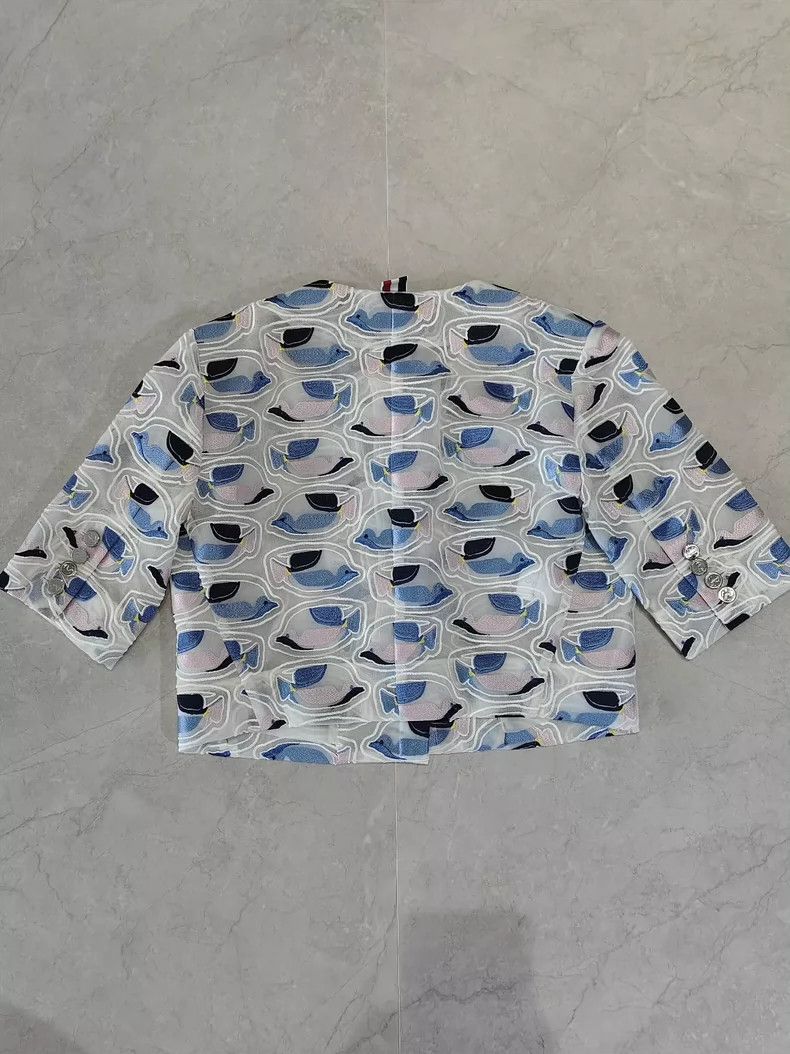 Thom Browne ThomBrowne Printed Short Jacket - dmc Size US XS / EU 42 / 0 - 2 Thumbnail