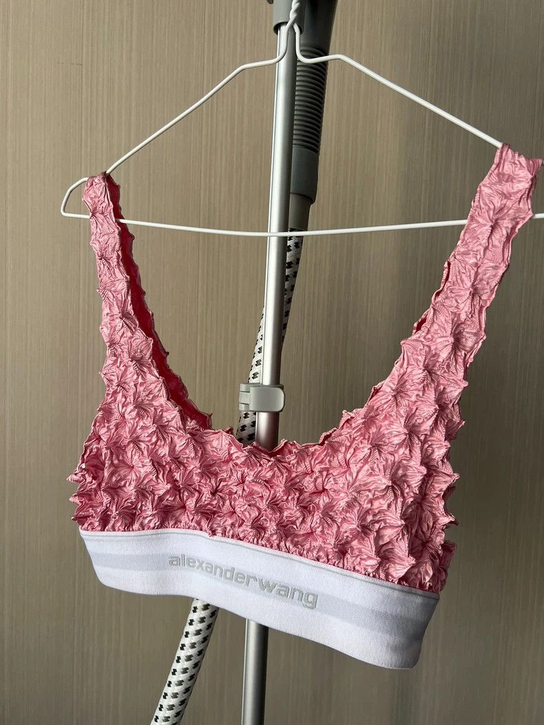 Alexander Wang Alexander Wang Pink Ruffled Crop Top - dmc Size US XS / EU 42 / 0 - 3 Thumbnail