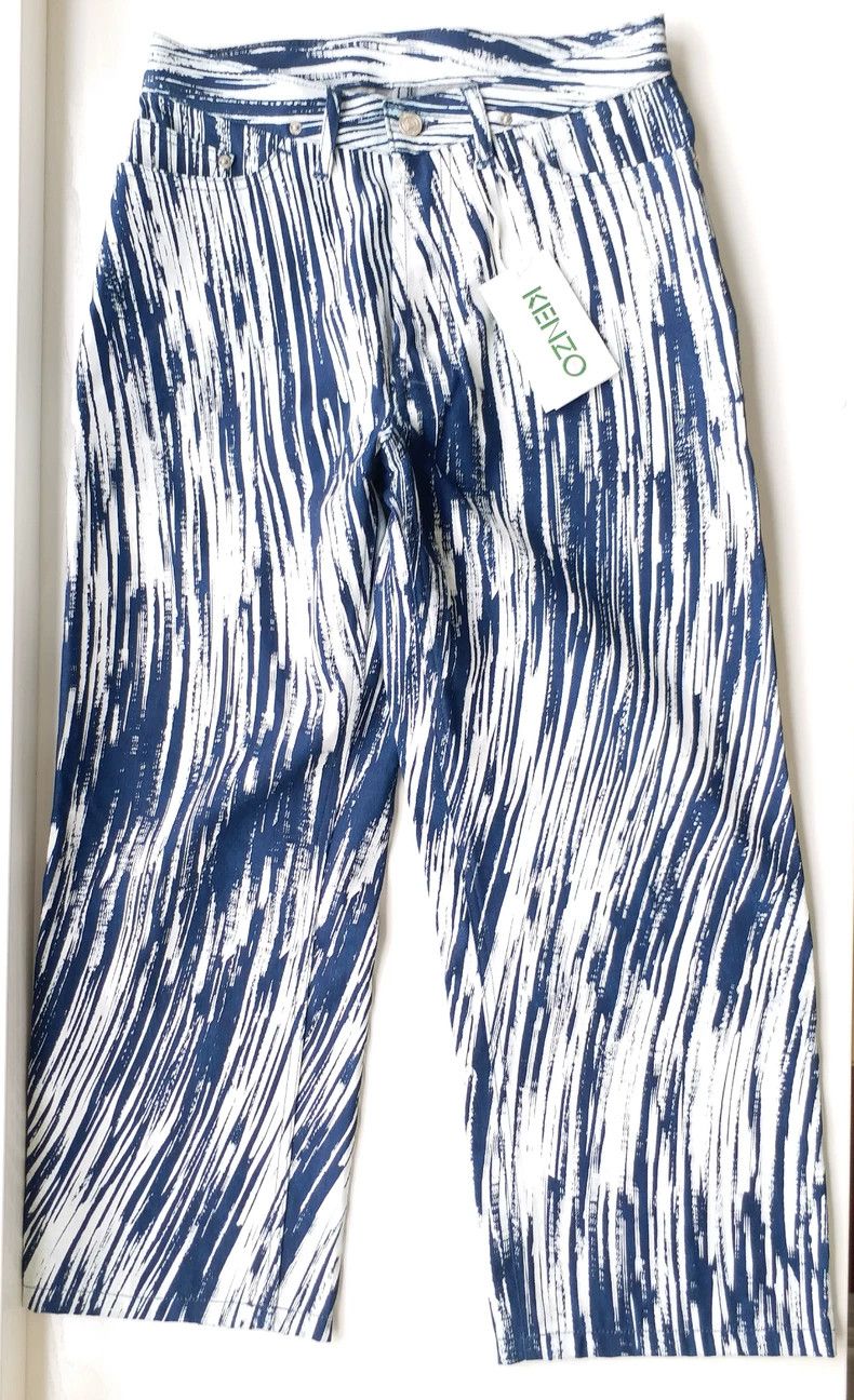 Kenzo KENZO Men's Wide-Leg Cropped Jeans - dmc Size US 28 / EU 44 - 7 Thumbnail